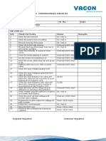 Pre Commissioning Check List