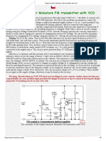 Single Transistor Miniature FM Transmitter With VCO