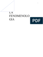 La Fenomenologia