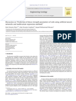 Discussion On Prediction of Shear Strength Parameters of Soils Using Artificial Neural