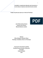 Características Personalidad y Competencias Laborales Vendedores