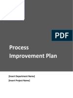 Process Improvement Plan Template With Instructions