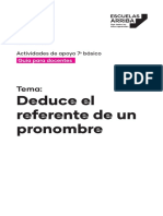 Deduce El Referente de Un Pronombre: Tema