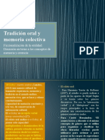 Tradición Oral y Memoria Colectiva - AÑO 2022