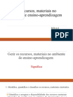 RdA3 - Gerir Os Recursos, Materiais No Ambiente de