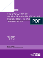 Discussion Paper Evolution of Marriage and Relationship Recognition in Western Jurisdictions en