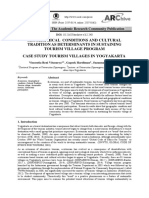 Geographical Conditions and Cultural Tradition As Determinants in Sustaining Tourism Village Program