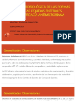 Calidad Microbiológica de Las Formas Farmacéuticas Líquidas Enterales. Pruebas de Eficacia Antimicrobiana