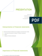 PRESENTATION ON Finincial Statement Final