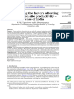 Investigating The Factors Affecting Construction Site Productivity (India) PDF