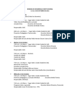 Semana de Desarrollo Institucional 11 Al 15 de Octubre 2021