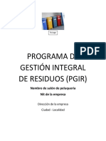 Programa de Gestión Integral de Residuos