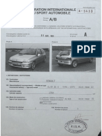 CLIO Homologation Form Number 5433 Group A 1 PDF