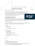 Method Overriding in Java With Example PDF