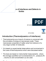 Thermodynamics of Interfaces and Defects in Solids: 2CAJM028