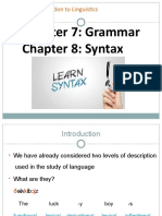 Week 7 Grammar & Syntax