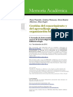 Gestión Del Conocimiento y Del Aprendizaje en La Organización PDF