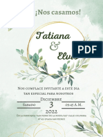 Invitación Boda Tatiana & Elvis