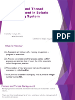 Process and Thread Management in Solaris Operating System