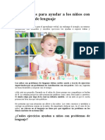 11 Ejercicios para Ayudar A Los Niños Con Problemas de Lenguaje