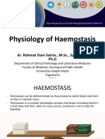 Physiology of Hemostasis - Dr. Rahmat Dani Satria PH.D., SP - PK (K)