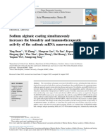 Duan Et Al 2022 - Sodium Alginate Coating Simultaneously Increases The Biosafety and Immunotherapeutic Activity of The Cationic mRNA Nanovaccine PDF