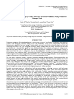 Numerical Investigation of Spray Cooling at Various Operation Conditions During Continuous Casting of Steel