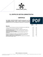 Certifica: El Centro de Gestion Administrativa