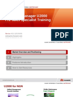 HUAWEI Imanager U2000 Pre-Sales Specialist Training