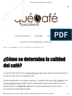 ¿Cómo Se Determina La Calidad Del Café - Qué Café! PDF