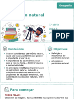 Patrimônio Natural: 1 Série Aula 4 2 Bimestre