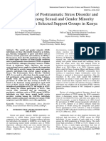 The Prevalence of Posttraumatic Stress Disorder and Its Severity Among Sexual and Gender Minority Individuals From Selected Support Groups in Kenya