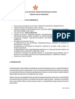 Guia de Aprendizaje SERVICIO AL CLIENTE