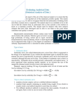 Evaluating Analytical Data PDF