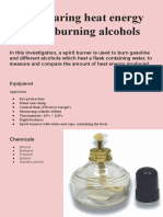 Lab: Comparing Energy From Different Hydrocarbon Compunds