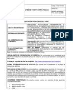 Aviso Convocatoria Pu Blica LIC-14667 (1er)