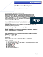 108 Orbitorhinocerebral Mucormycosis