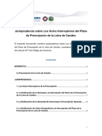 Jurisprudencia Sobre Los Actos Inturruptores Del Plazo de Prescripcion de La Letra de Cambio