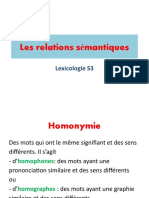 Les Relations Sémantiques