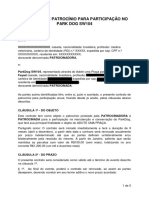 Contrato de Patrocínio em Participação de Evento