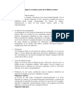 Características Qué Adopta La Sociedad A Partir de La Reforma Liberal