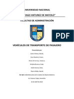 Vehículos de Transporte de Pasajero