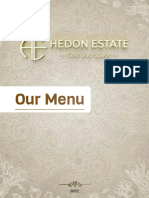 Hedon Estate Cafe Menu PDF