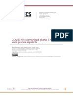 COVID-19 y La Comunidad Gitana Enfoques en La Prensa Española