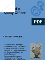 MT - TOPIC 01 - Roles of A Safety Officer