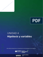 Unidad 4 Hipótesis y Variables 2022