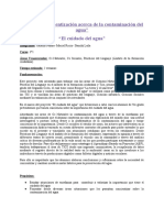 Proyecto Concientización Acerca de La Contaminación Del Agua