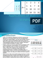 Applications of Matrices in Everyday Life