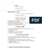 Compulsory Modules (All 3) : English Comprehension Quantitative Ability Reasoning and Logical Ability