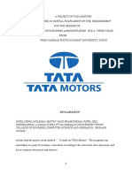 A Project On Tata Motors